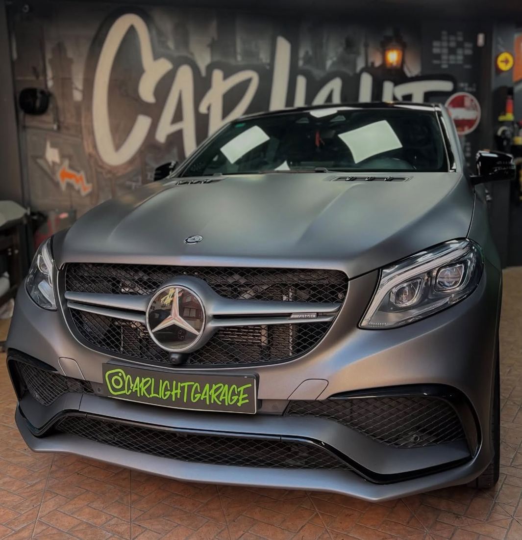 Car wrapping gris mate en Mercedes GLE 63 AMG Coupé – Car Light Garage Alicante