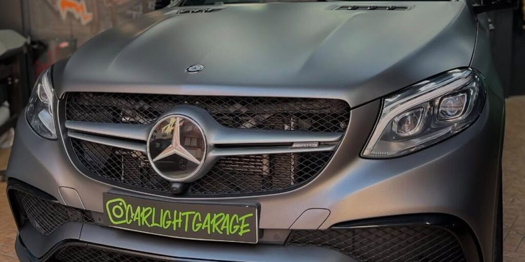 Car wrapping gris mate en Mercedes GLE 63 AMG Coupé – Car Light Garage Alicante